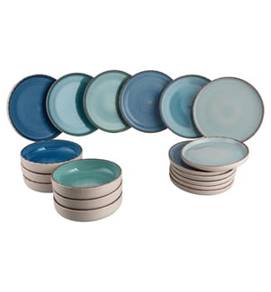 18-piece dinner service - Blue