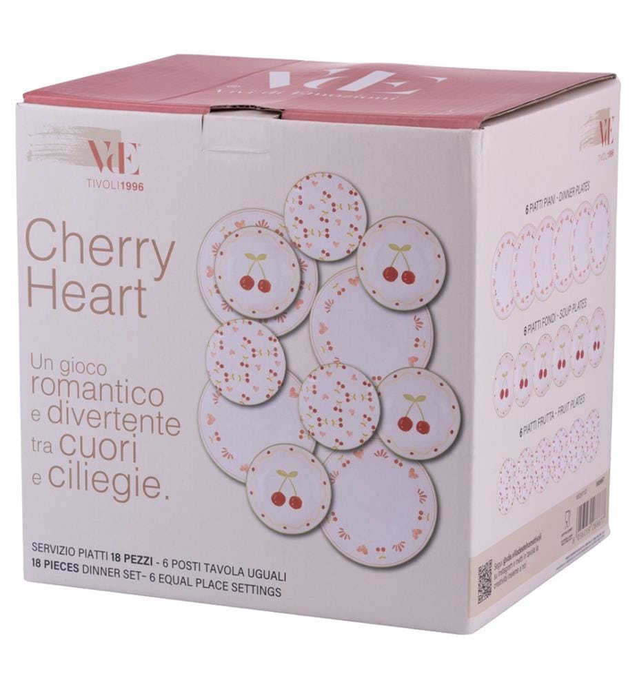 Cherry Heart 18-teiliges Set - Mehrfarbig