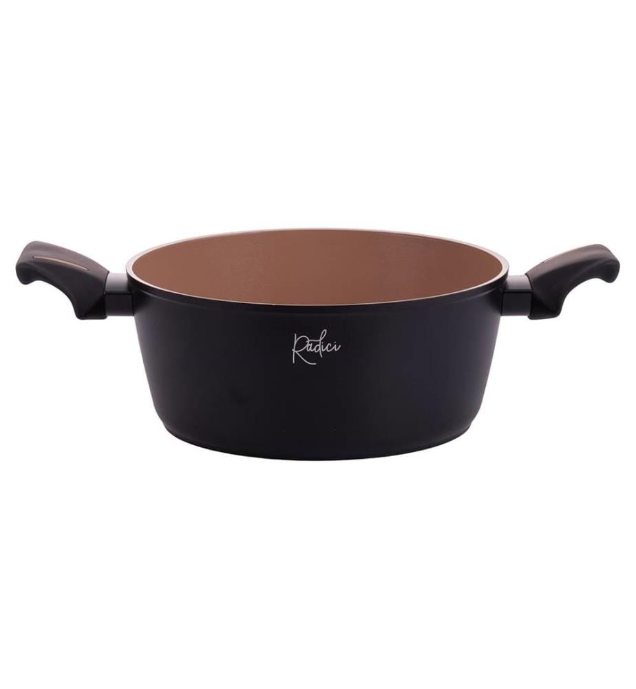 Radici Liquirizia saucepan with lid - 24 cm / Black