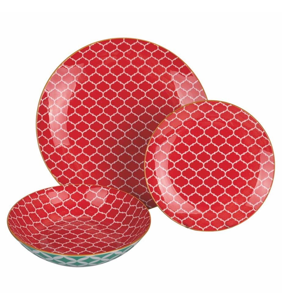 18-piece dinner service - Confusion / Multicolor