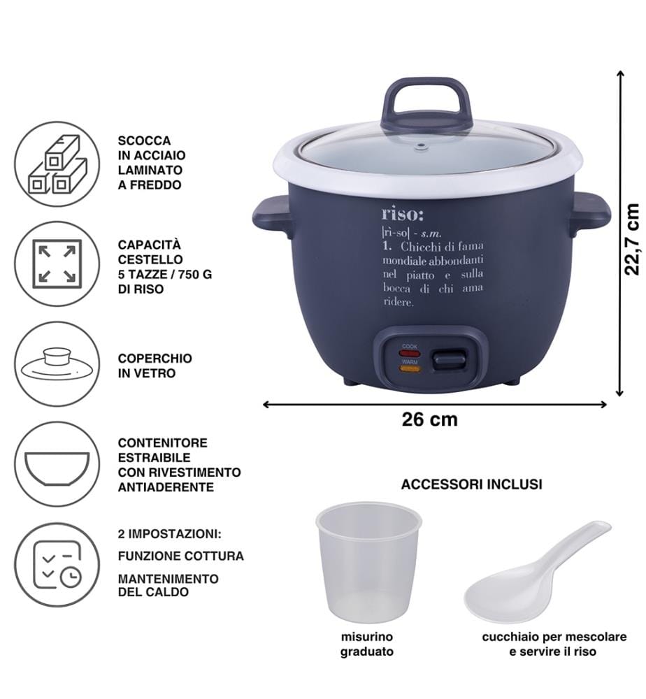 Victionary 1 L, 400 W Rice Cooker - Anthracite