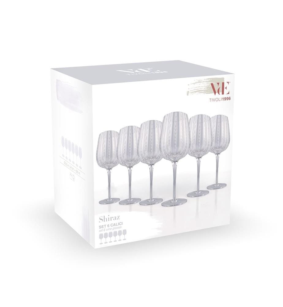 Set of 6 stemmed glasses - 500 ml / Transparent