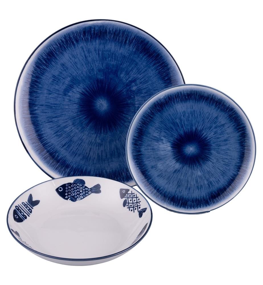 Deep Laguna Dinnerware Set - 18-piece