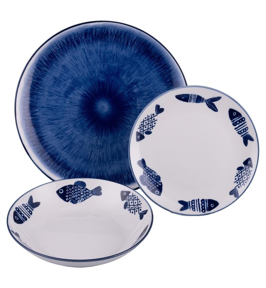 Deep Laguna Dinnerware Set - 18-piece