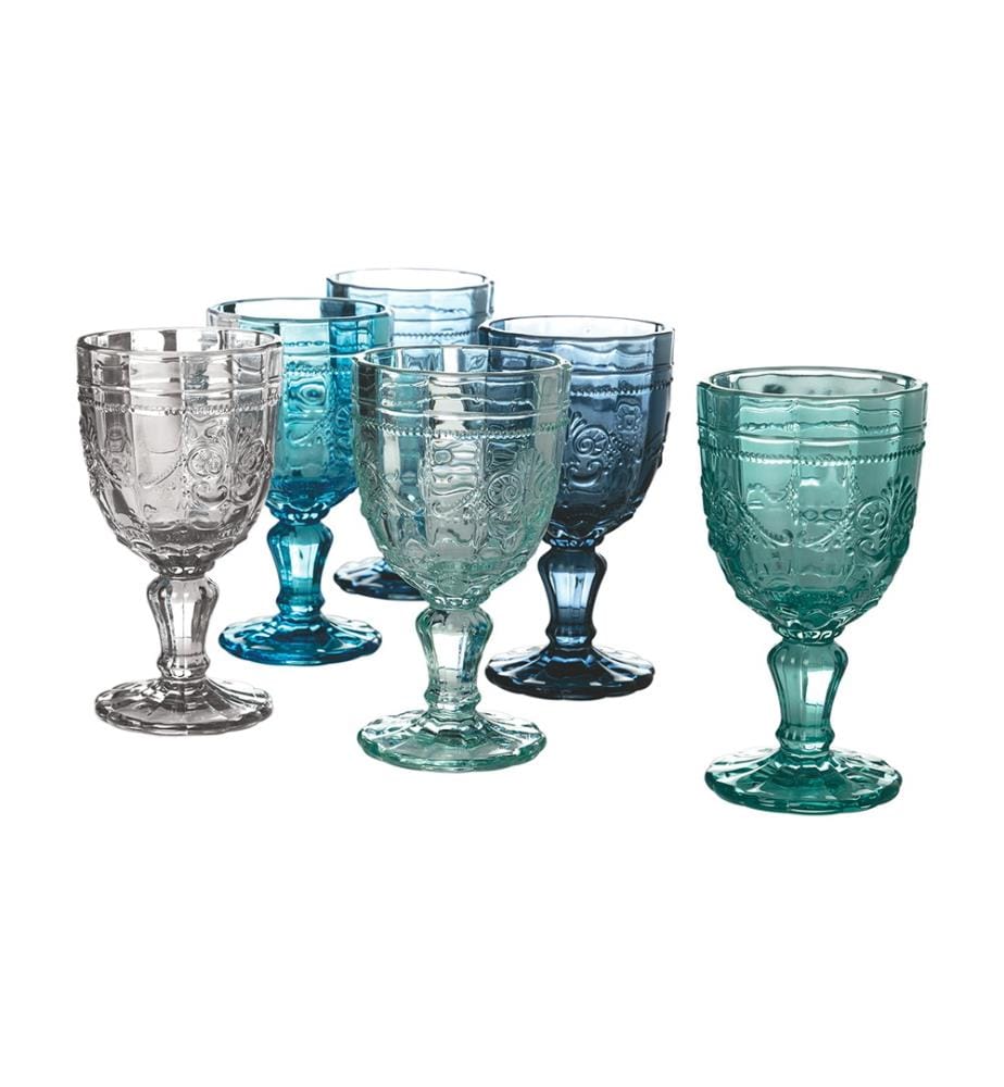Set of 6 Syrah wine glasses - Blue