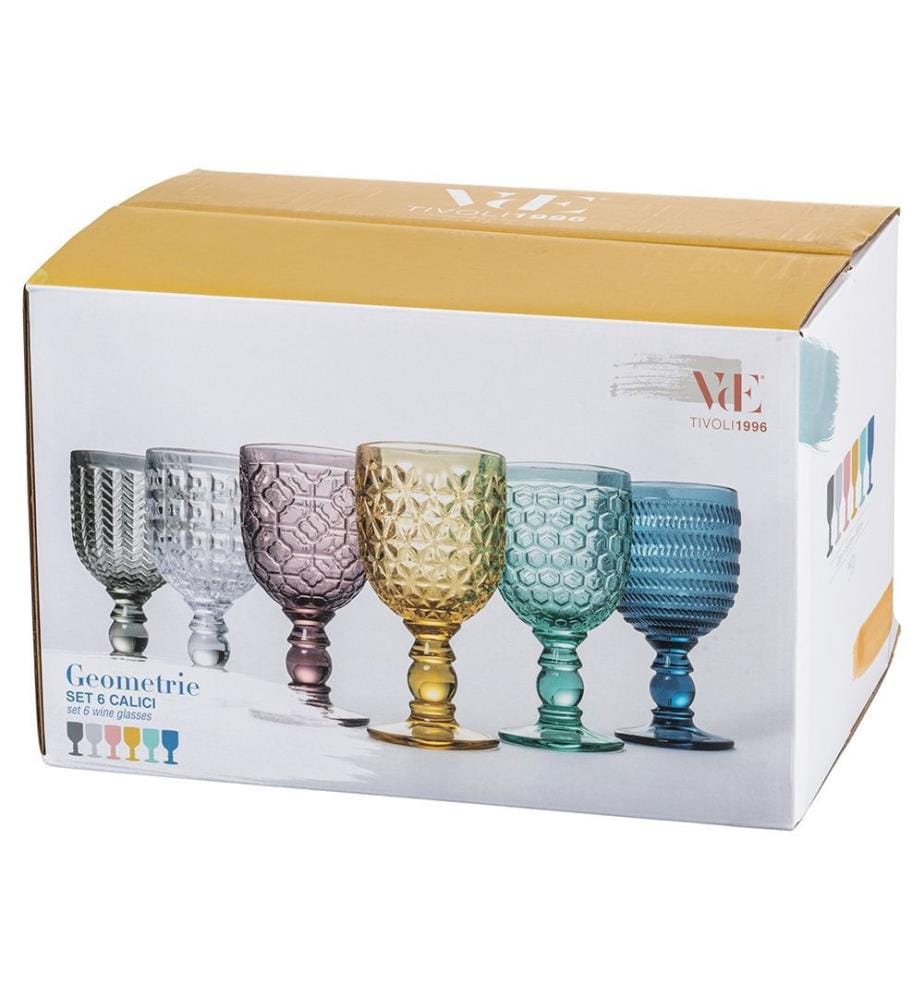 Set of 6 Geometry tumblers - 310 ml / Assorted