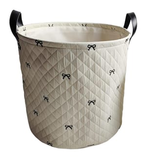 Quilted laundry basket with handles - Ø 35 cm