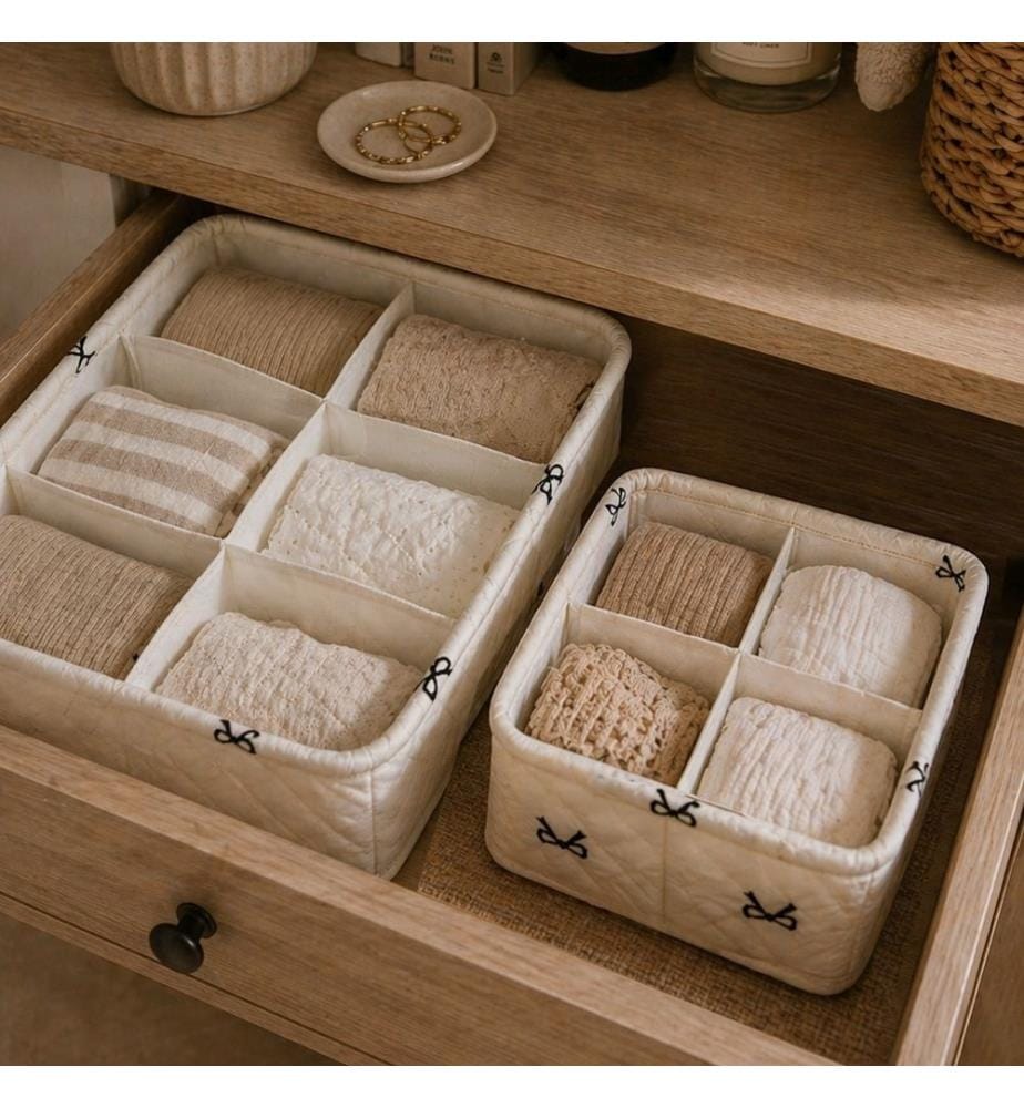 Drawer Organizer, 4 Compartments, 26 x 26 x 10 cm