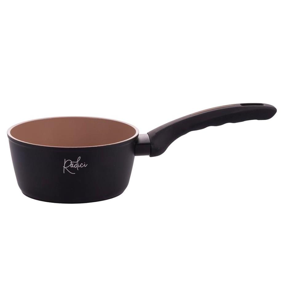 Radici Liquirizia saucepan with lid - 16 cm / Black