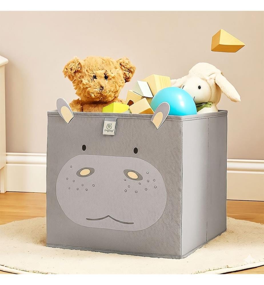 Storage cube 30x30 cm Hippopotamus - Grey
