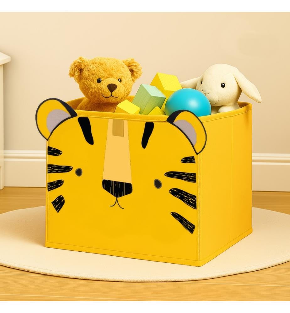 Storage cube 30x30 cm Tiger - Black/Yellow
