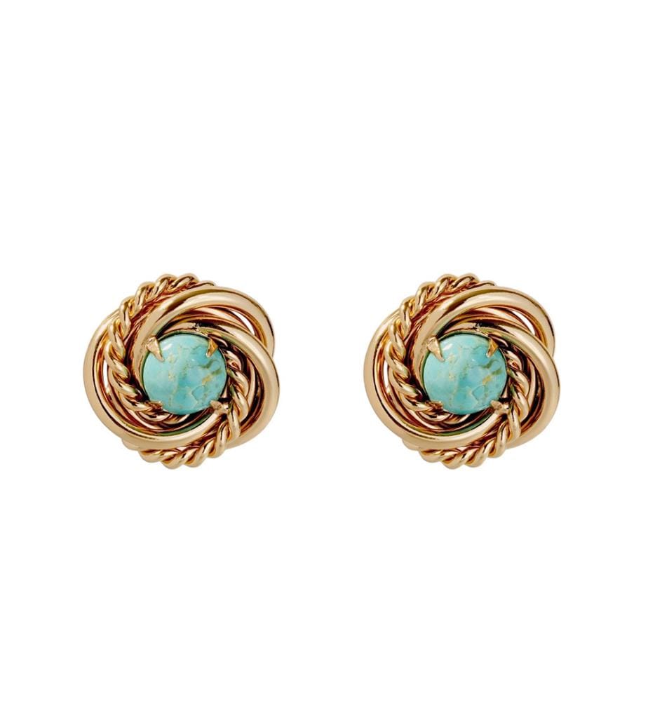 „Atika Bis“ Ohrring – Gold & Blau