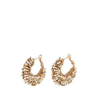 „Izzia Pm“ Ohrringe – Gold & Weiss