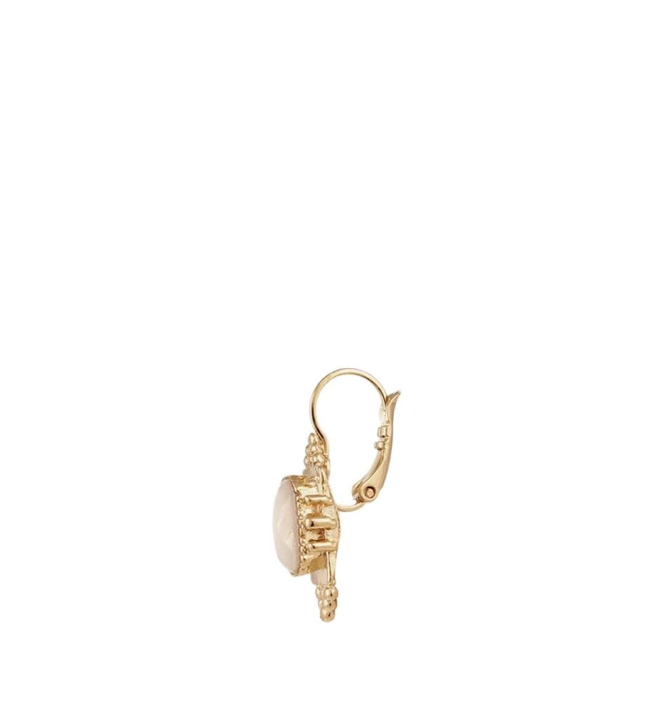 „Serti Talisman“-Ohrringe – Gold & Weiss