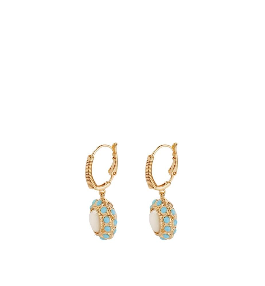 „Tao Splash“-Ohrringe – Gold, Weiss und Blau