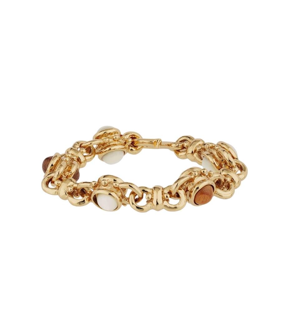 Armband „Amarante“ – Gold & Braun