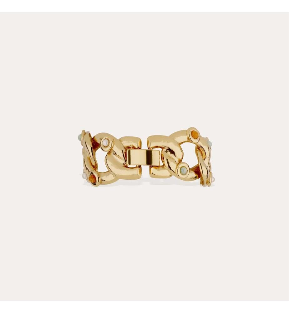 „Mitsi“-Armband, klein – Gold & mehrfarbig