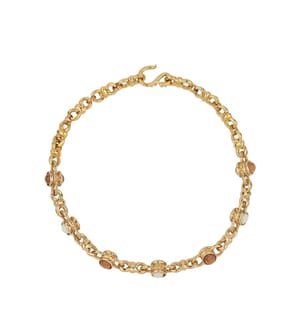 Collana "Amarante Cabochonos" - Oro, bianco e marrone