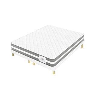 Materasso 180 x 200 + 2 basi per letto 90 x 200 cm Leon