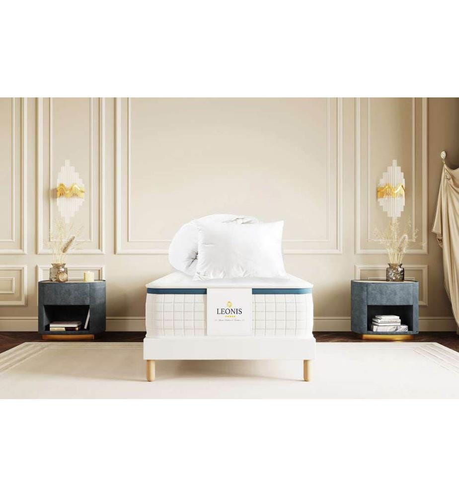 Pack Super Confort 180 x 200 - 2 Matratzen 90 x 200 & 1 Matratzenauflage 180 x 200 Sotop 5 cm - Vasco 30 cm