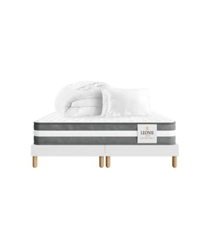 Pack Super Confort 180 x 200 Matratze & 1 Matratzenauflage 5 cm - Leon 22 cm