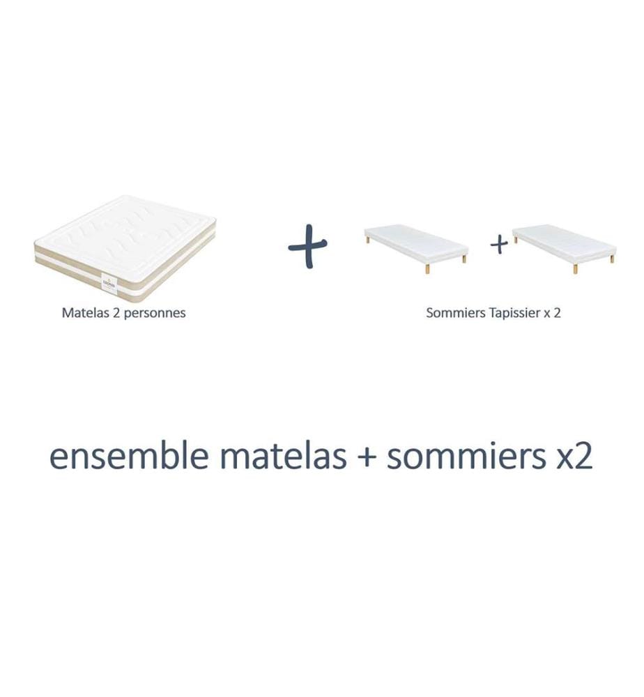 Confezione Materasso Gamma 180 x 200 + 2 basi 90 x 200 cm - Altezza 30 cm