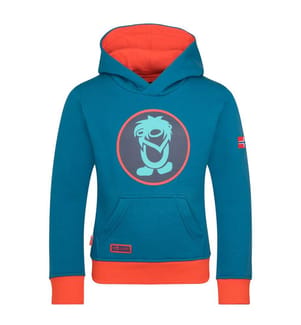Trollpulli - Sommernachtsblau und roter Ton