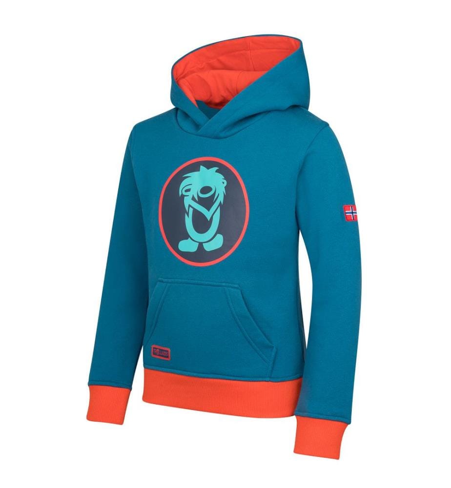 Trollpulli - Sommernachtsblau und roter Ton