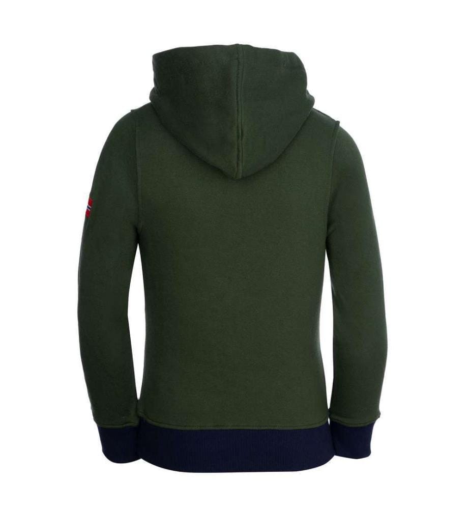 Hoodie - Forest Green Navy Flame Orange