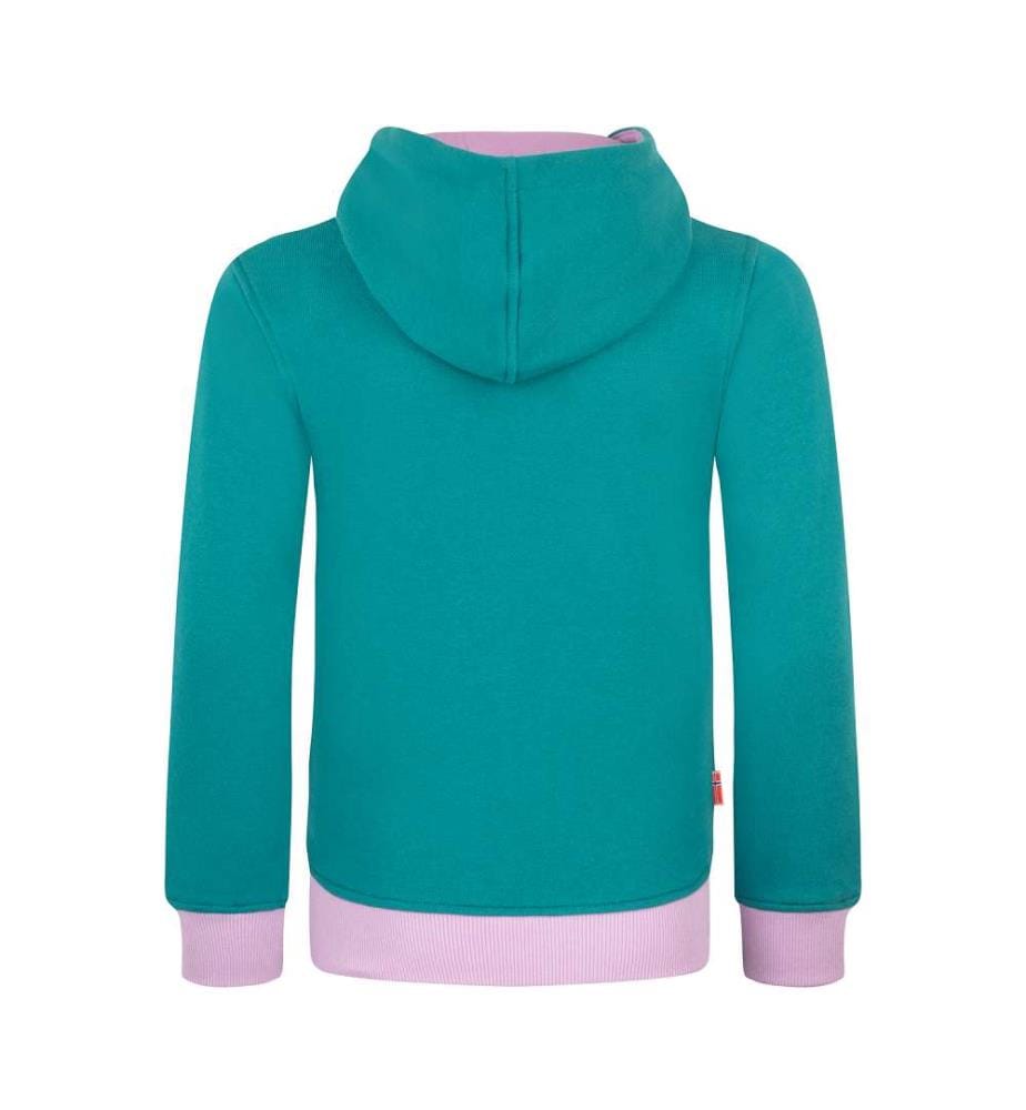Pullover mit Kapuze - ozeangrün/hellviolett/staubtürkis