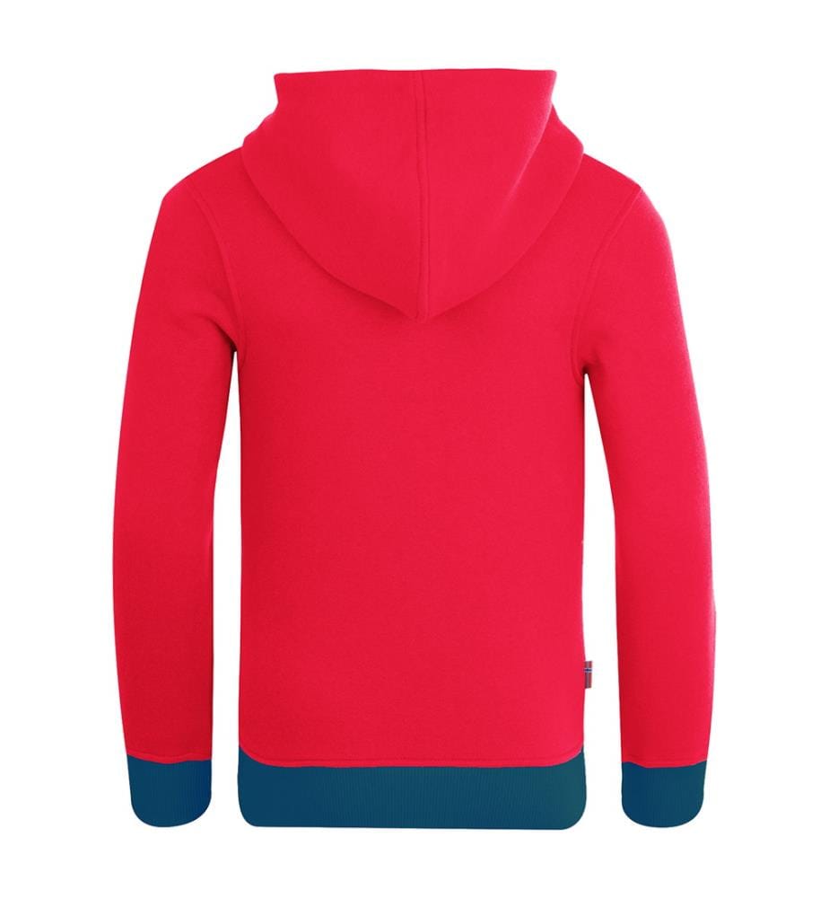 Kinder Troll-Pullover - würziges Rot-Delphin-Petrol
