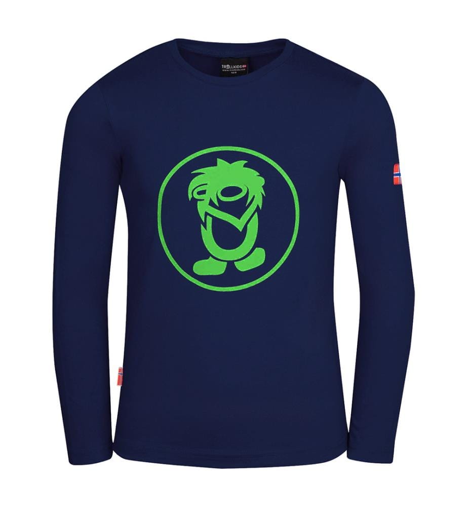 Kinder Troll-Langarmshirt - navy-grün