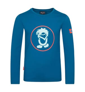 Troll Longsleeve - Sommernachtsblau und roter Ton