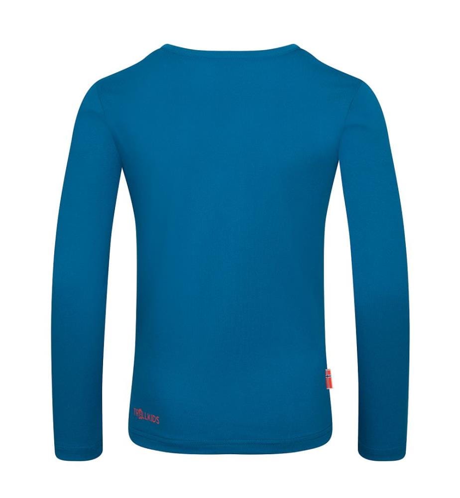 Troll Longsleeve - Sommernachtsblau und roter Ton