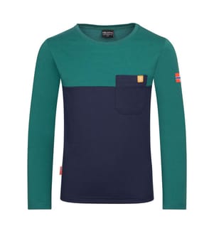 Bergen Longsleeve - dschungelgrün und marineblau