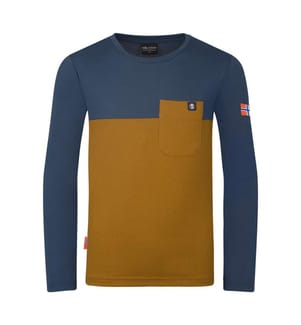 Longsleeve aus Baumwolle - bronze/mystic blue