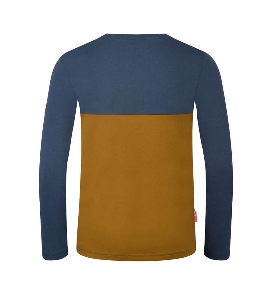 Longsleeve aus Baumwolle - bronze/mystic blue