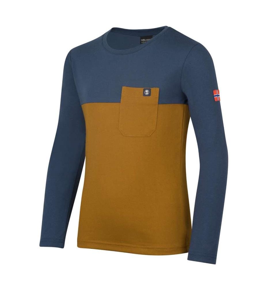 Longsleeve aus Baumwolle - bronze/mystic blue