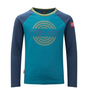 Longsleeve aus Baumwolle - mystisch blau/dunkelmarine/tannengrün