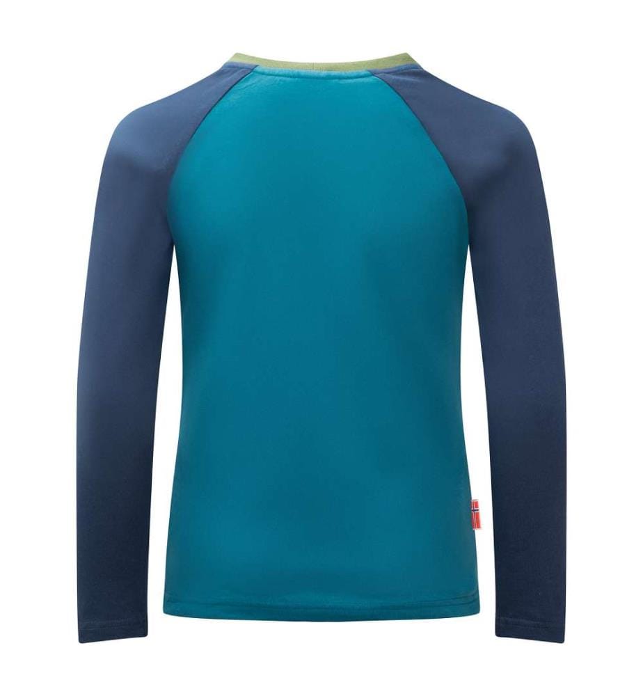 Longsleeve aus Baumwolle - mystisch blau/dunkelmarine/tannengrün