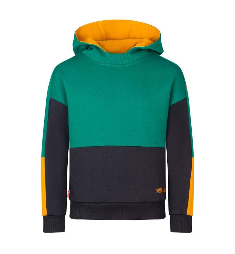 Pullover mit Kapuze - dunkel cyan/schwarz/bronze