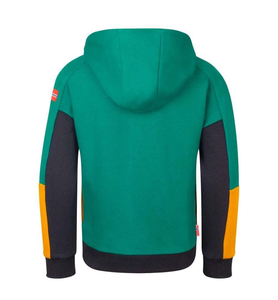 Pullover mit Kapuze - dunkel cyan/schwarz/bronze