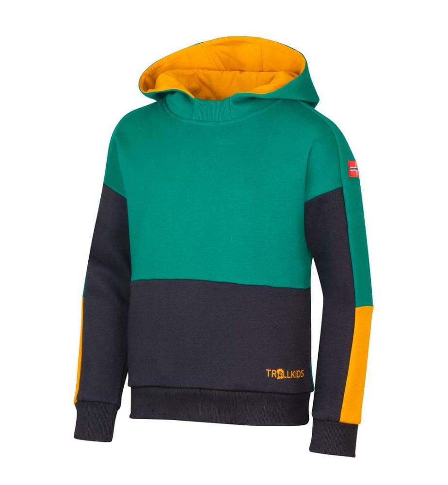 Pullover mit Kapuze - dunkel cyan/schwarz/bronze
