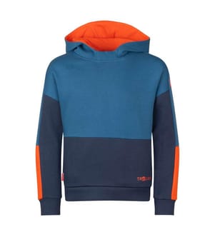 Kapuzenpulli - nordisch blau/mystisch blau/flammend orange