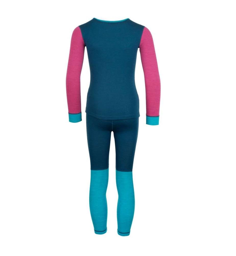 Merino Baselayer Set II - Dunkeltürkis/Hellbeere/Madeira Blau