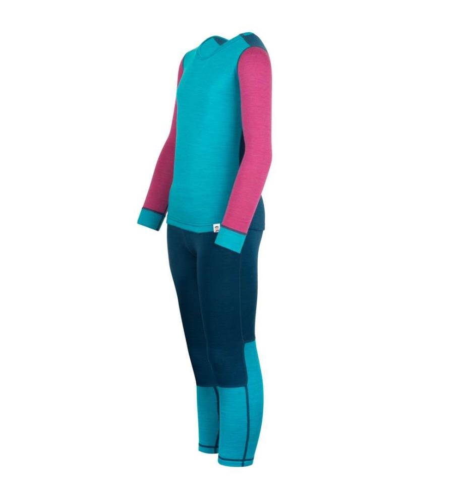 Merino Baselayer Set II - Dunkeltürkis/Hellbeere/Madeira Blau