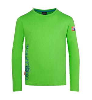 Longsleeve aus Baumwolle - frischgrün/dunkelmarine