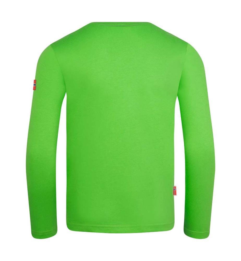 Longsleeve aus Baumwolle - frischgrün/dunkelmarine
