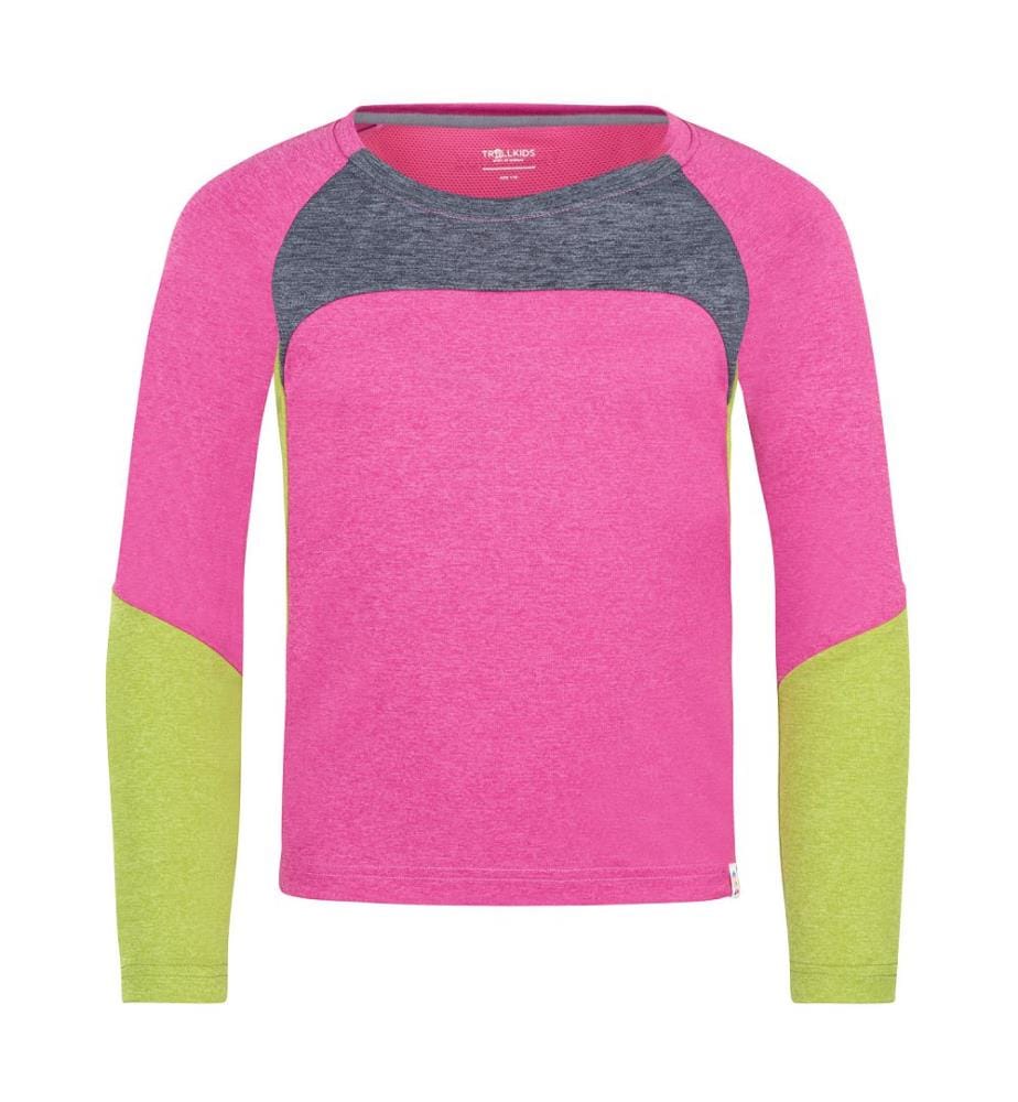 Seiland Longsleeve - frische Beere und Graphit und Heckengrün