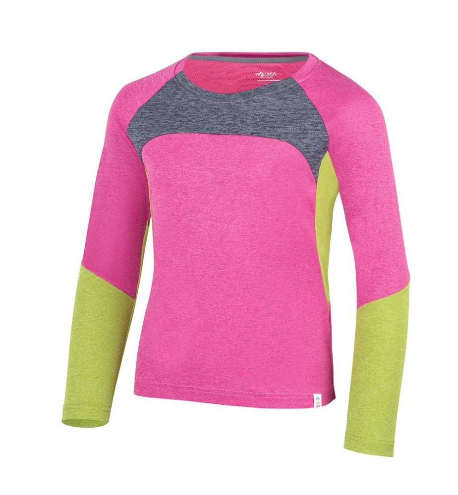 Seiland Longsleeve - frische Beere und Graphit und Heckengrün